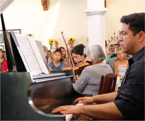 Man playing piano