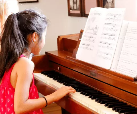 Girl playing piano