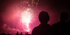 Fireworks during the 4th of July Party at Casa Romantica