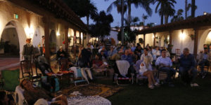 Casa Cinema outdoors in the Casa Romantica Courtyard