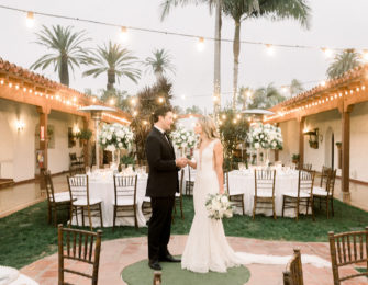 Couple taking wedding pictures