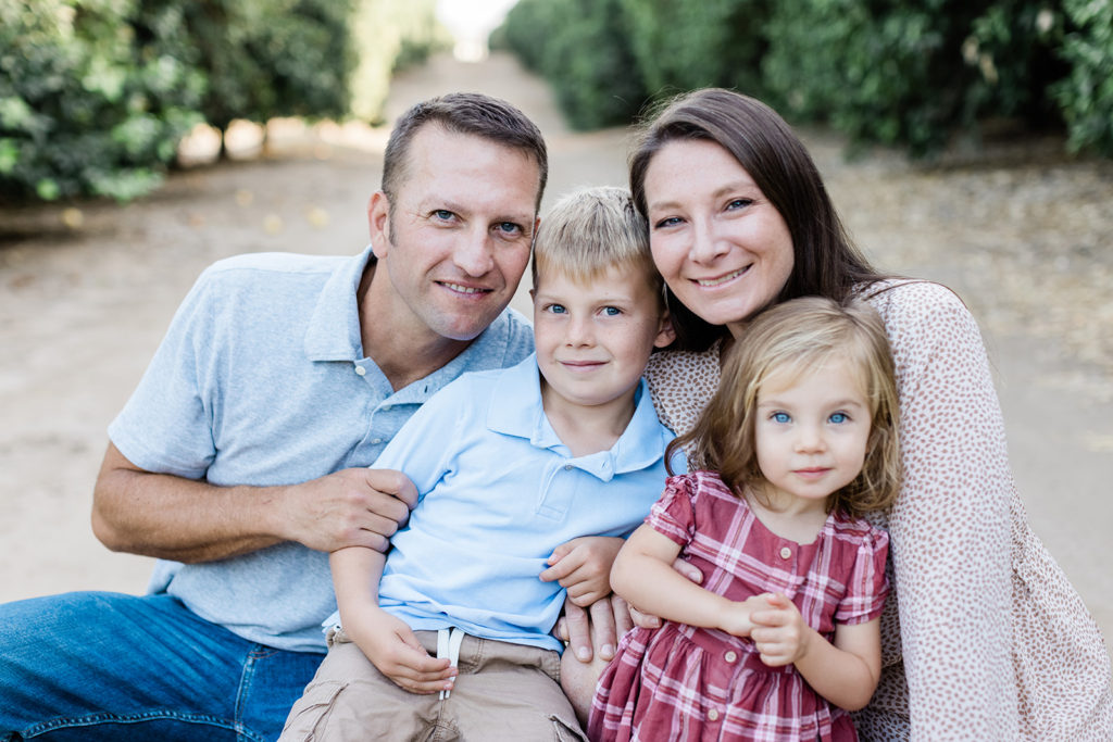 Luke and Jen Simpson with their two children.